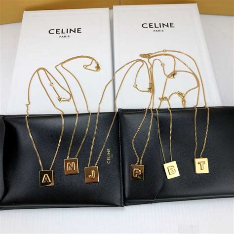 celine buchstabenkette klein|celine alphabet jewelry for women.